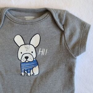 old navy dog graphic short sleeve bodysuit diaper shirt up to 7 lbs. baby boy